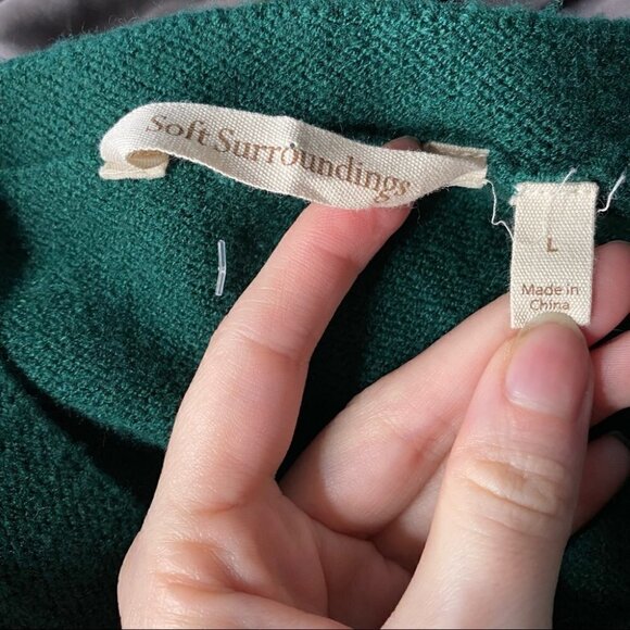 Soft Surroundings Green Priscilla Sweater - Picture 5 of 6